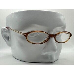 Vintage Y2K Eyeglasses | NOS | Narrow Oval | Tortoise & Gold | Brooks Brothers
